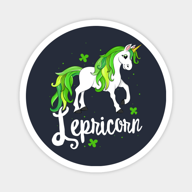 Lepricorn Leprechaun Unicorn T-Shirt St Patricks Day Kids Magnet by 14thFloorApparel